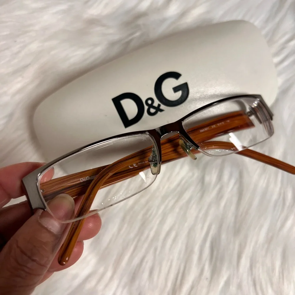 D&G Men's Glasses with Black and Brown Accents - Picture 2 of 9